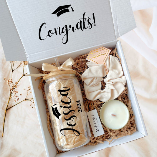 Graduation Gift for her with Personalized GlassTumbler