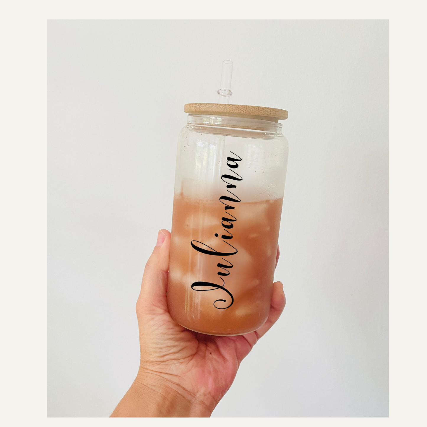 personalized glass tumbler