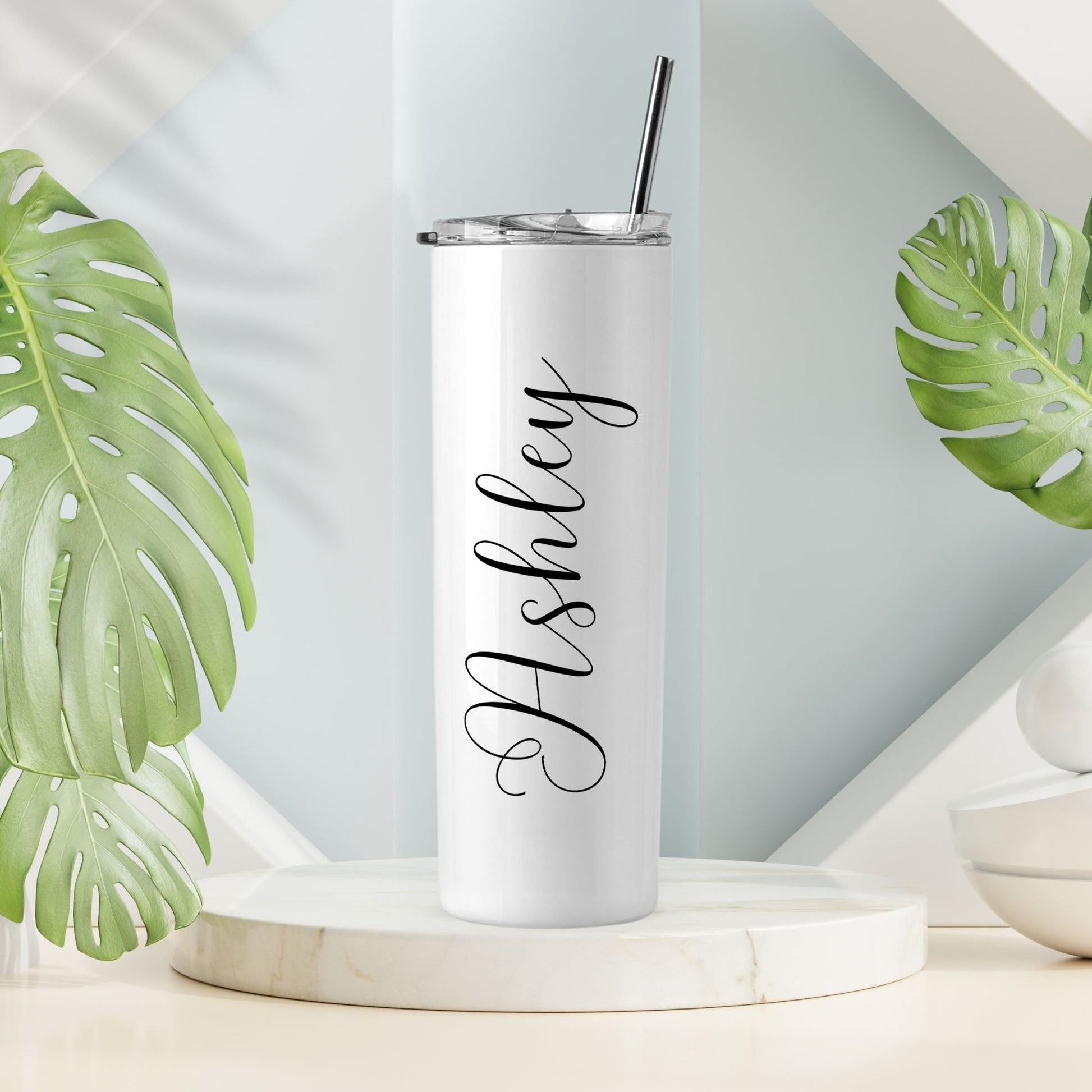 Personalized Tumbler With Lid and Straw 20oz