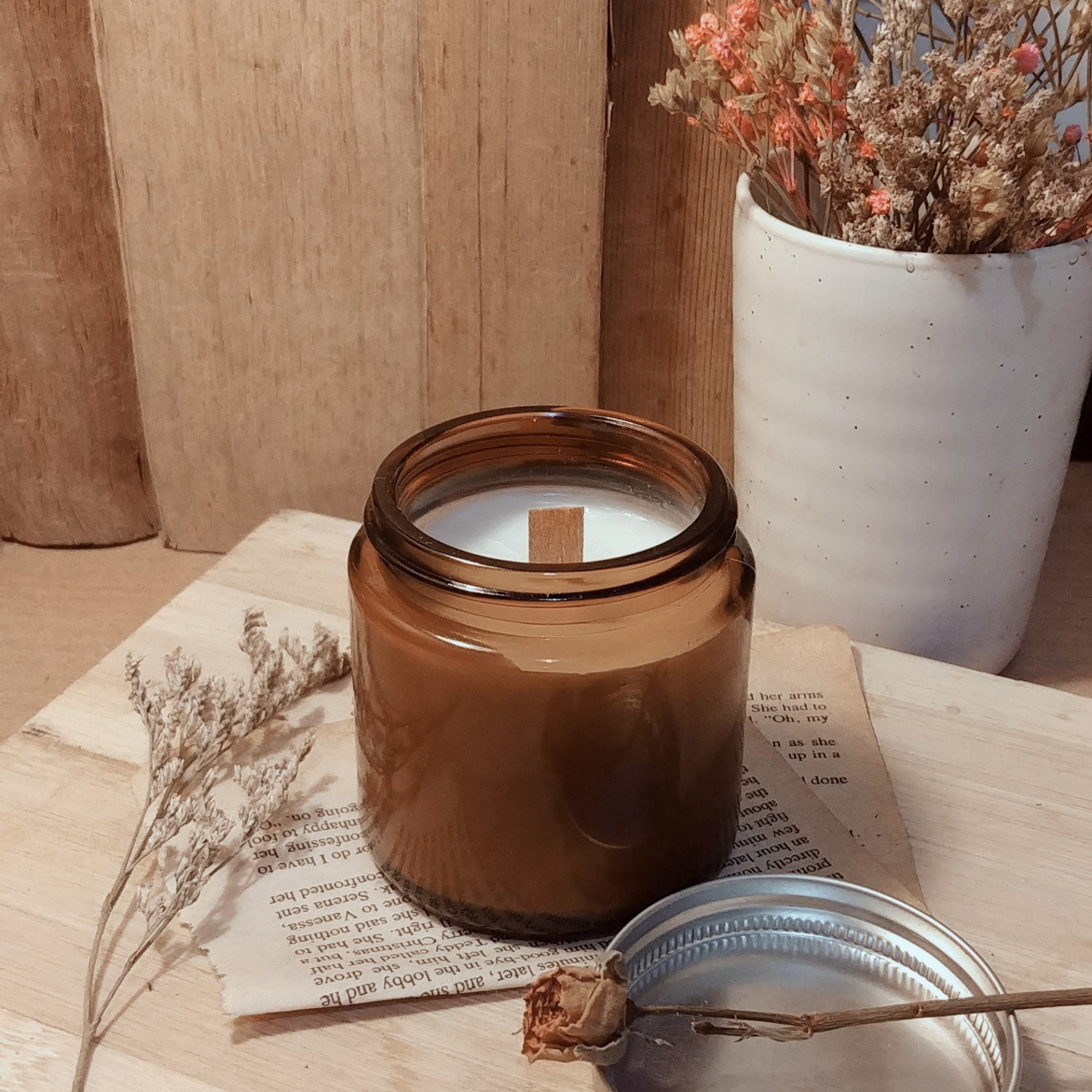 Zen Candle- Soy candle with wood wick