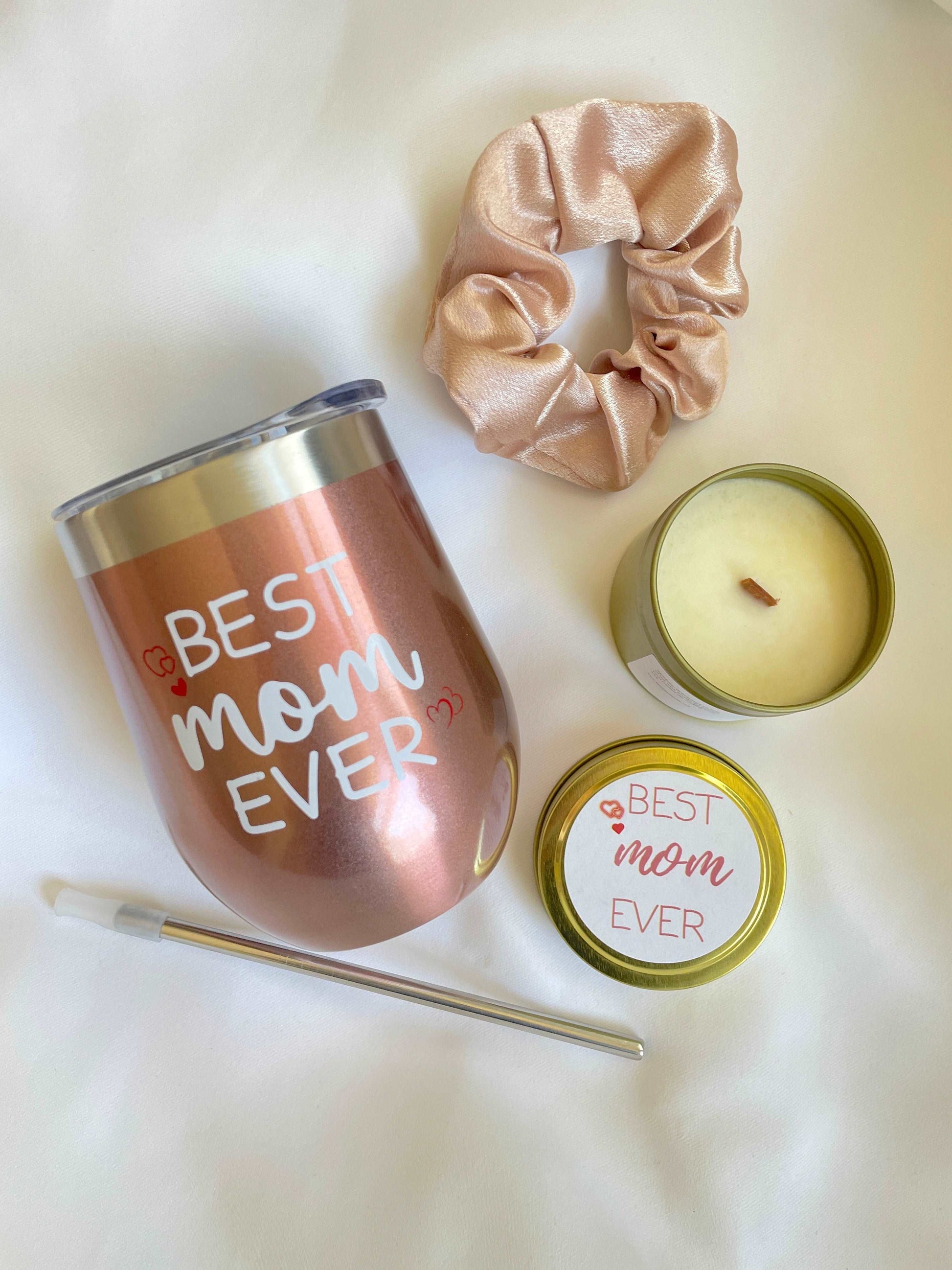 Mothers Day Gift Box, Best Mom Ever Tumbler and Candle Gift Box